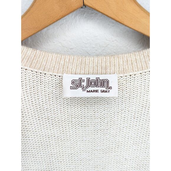 Vintage St. John By Marie Gray Santana Knit Sweater Dress Size 12 Belt Old Money - Picture 4 of 16